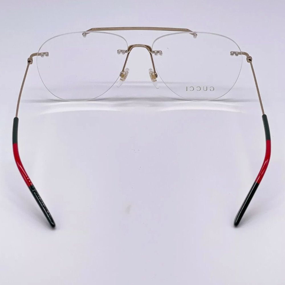 Sale! New Gucci Unisex 58mm Gold Aviator Eyeglasses! - Picture 6 of 7